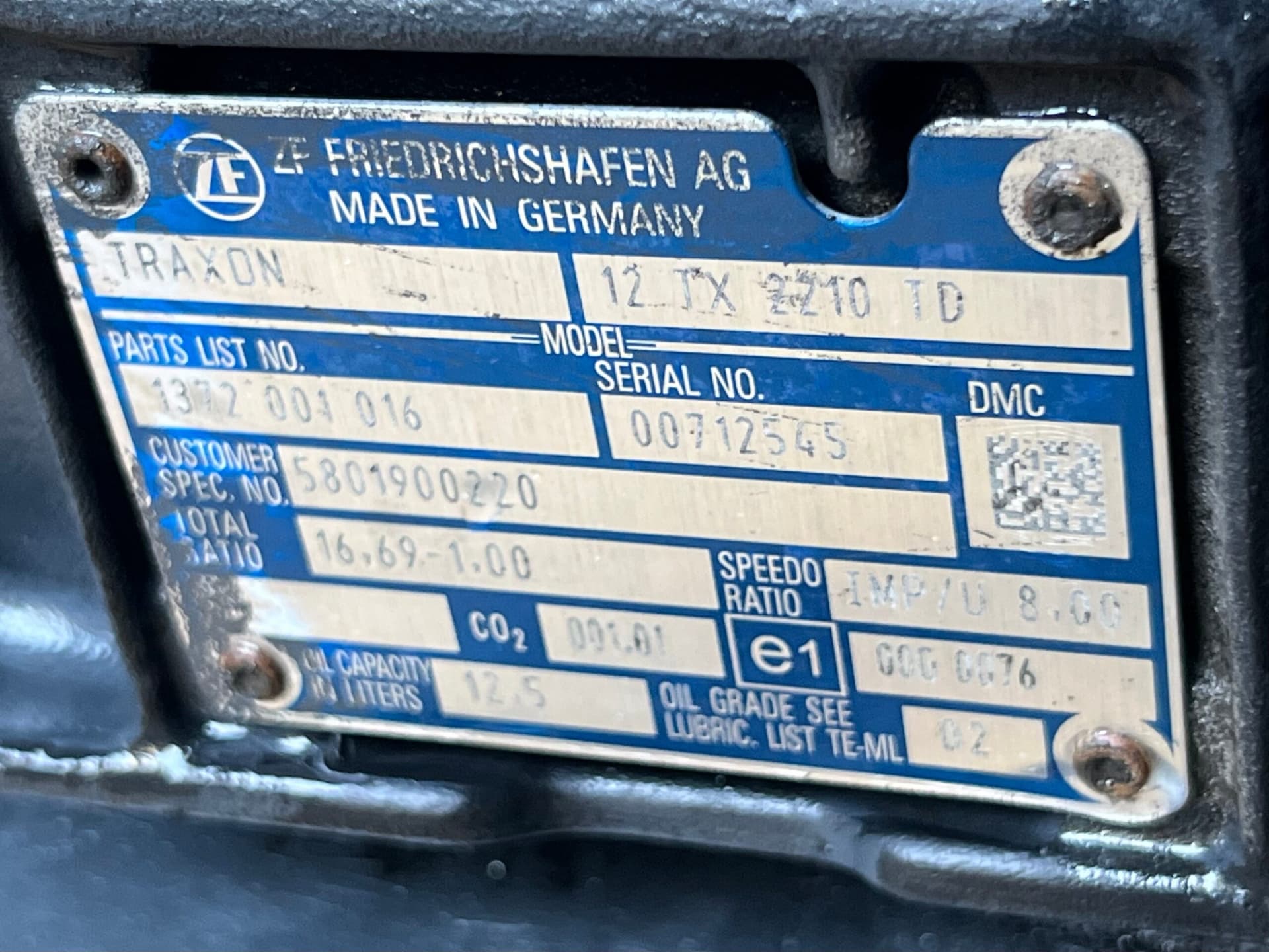 CUTIE DE VITEZE IVECO 5801900220 TRAXON FARA INTARDER 12TX 2210 TD R=16,69-1,00 – imagine 3