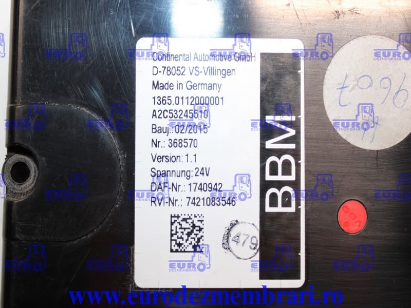 STEUERGERÄT BBM DAF XF106, 1740942, 1658824 – Bild 4