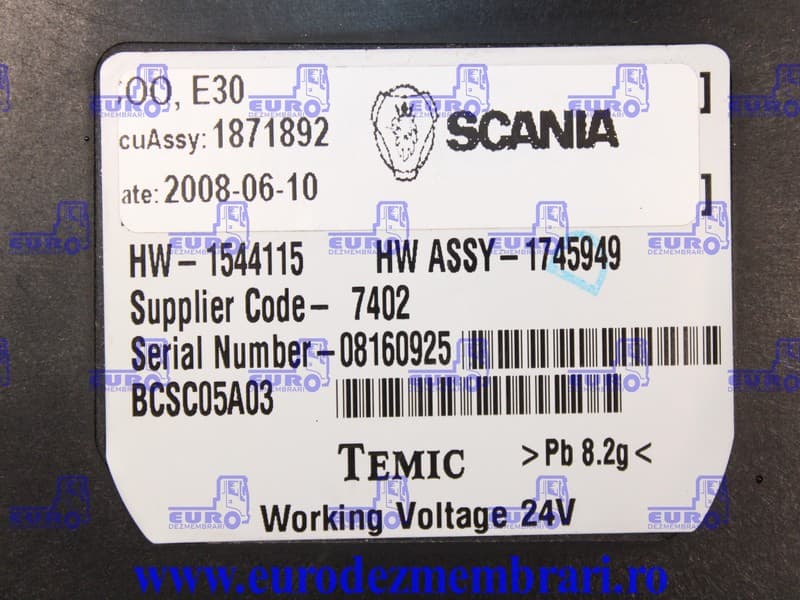 CALCULATOR COO SCANIA 1871892, 1914374, 2082768 – imagine 2