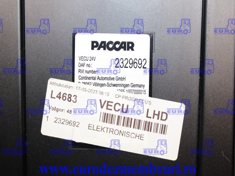 JÁRMŰ VEZÉRLŐEGYSÉG DAF XF XG 2329692 – 3. kép