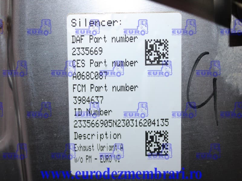 CATALIZATOR EURO 6 DAF XF XG 2335669, 2327462, 2398002 – imagine 5